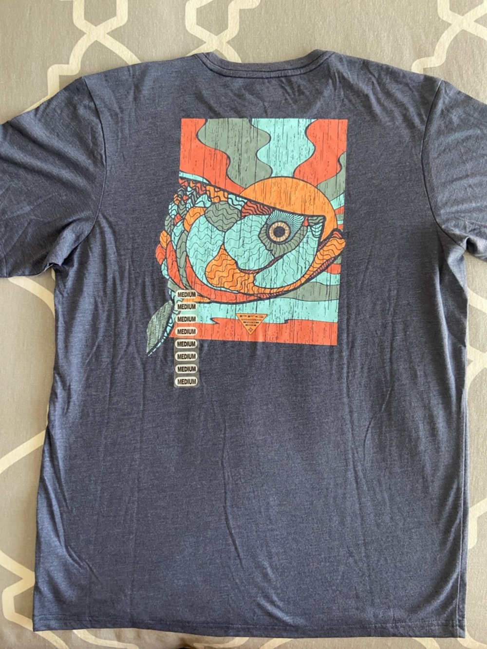Columbia Men’s Heather Navy Short-Sleeve Logo Tee